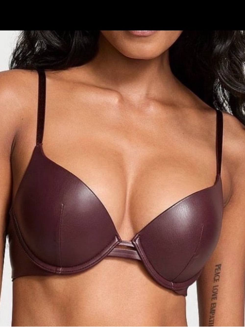 Victoria’s Secret Brown Faux Leather Bra 34A